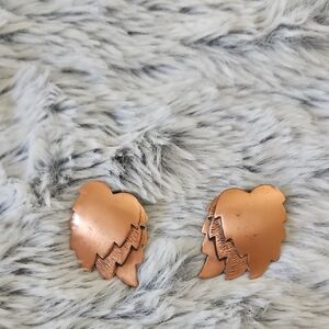 Copper Leaf Earrings